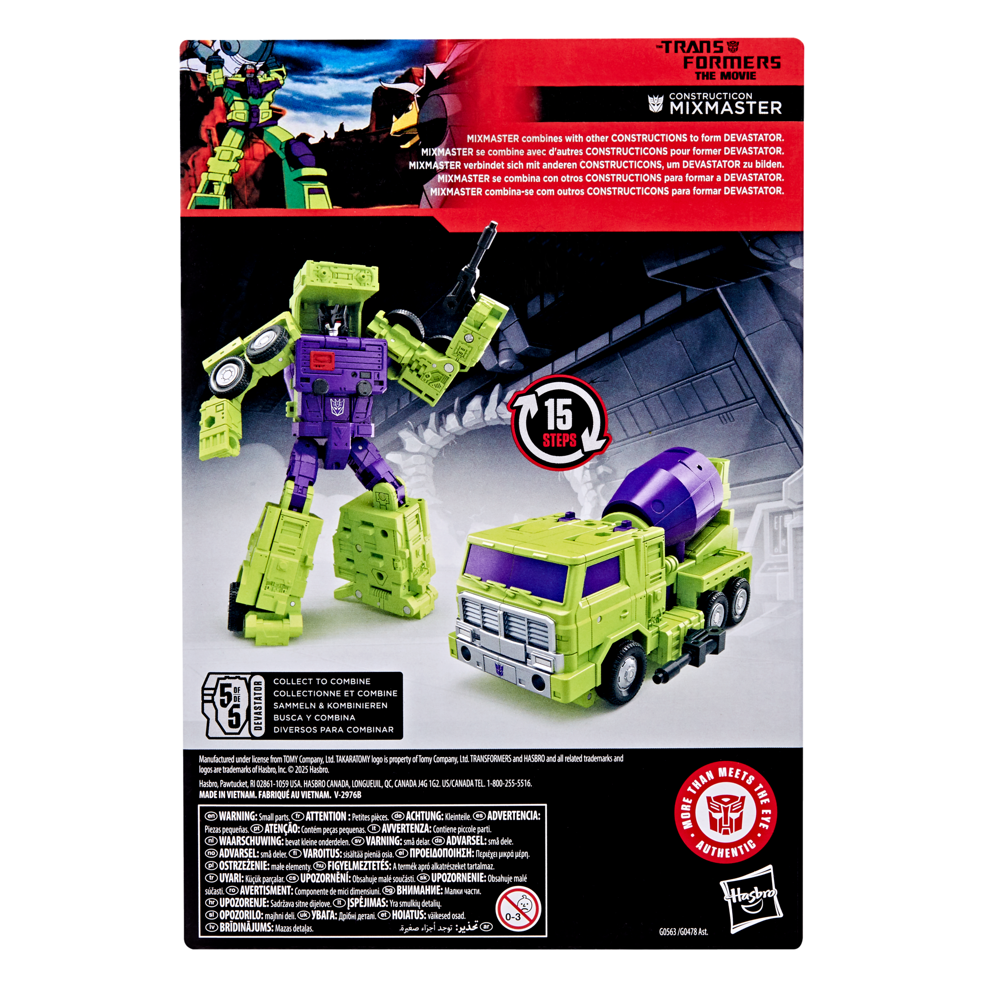 Transformers Studio Series Voyager Class The Transformers: The Movie Constructicon Mixmaster